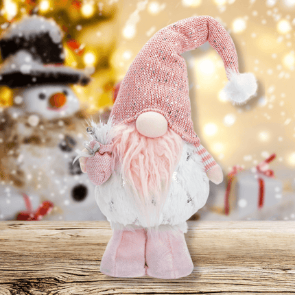 Christmas Gonk Standing Pink Glitter 53cm Assorted