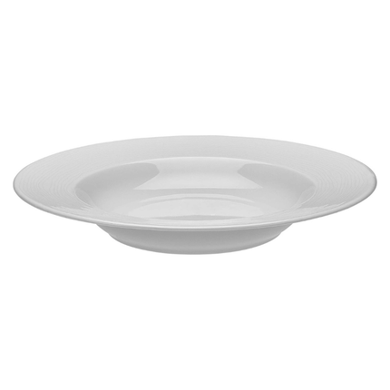 Geneviève Lethu Dinnerware 22.5cm Porcelain Pasta Bowls, Set of 2, White-5054903802280-Bargainia.com