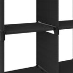 6 - Cube Display Shelf Black 103x30x72.5 cm Fabric - Bargainia.com - 