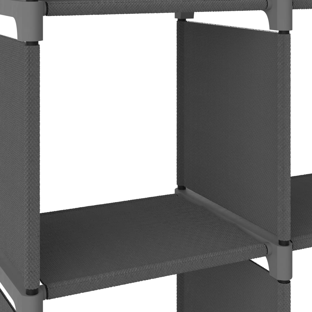 6 - Cube Display Shelf Grey 103x30x72.5 cm Fabric - Bargainia.com - 