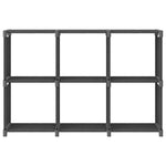 6 - Cube Display Shelf Grey 103x30x72.5 cm Fabric - Bargainia.com - 