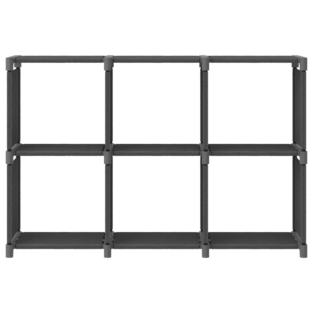 6 - Cube Display Shelf Grey 103x30x72.5 cm Fabric - Bargainia.com - 