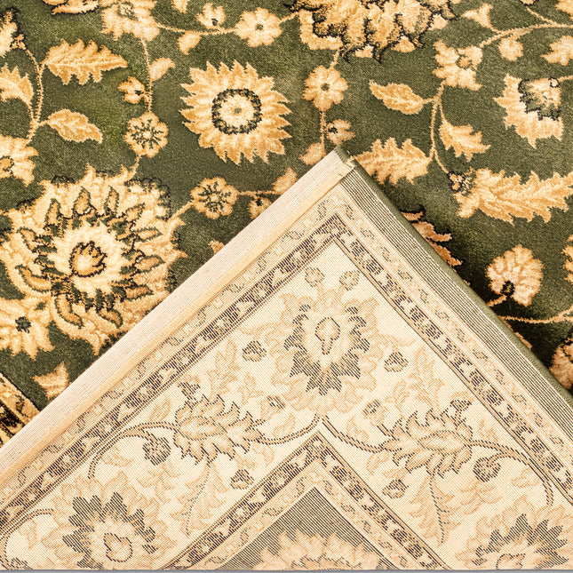 Green & Cream Heritage Rug - Virginia