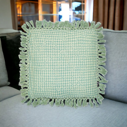 Neo Mint Tassel Decorative Throw Scatter Cushion - 45 x 45cm-Bargainia.com
