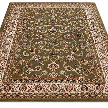 Green Traditional Floral Rug - Virginia