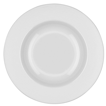 Geneviève Lethu Dinnerware 22.5cm Porcelain Pasta Bowls, Set of 2, White-5054903802280-Bargainia.com
