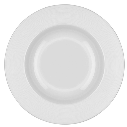 Geneviève Lethu Dinnerware 22.5cm Porcelain Pasta Bowls, Set of 2, White-5054903802280-Bargainia.com