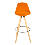 Barcelona Bar Stools Matte Velvet - Terracotta Orange Clearance Single