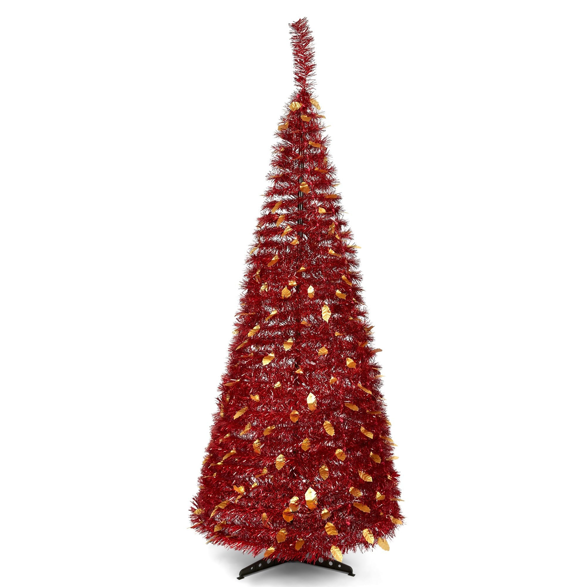 6FT Artificial Christmas Pop Up Tree - Rose Red - Bargainia.com -  - 92213