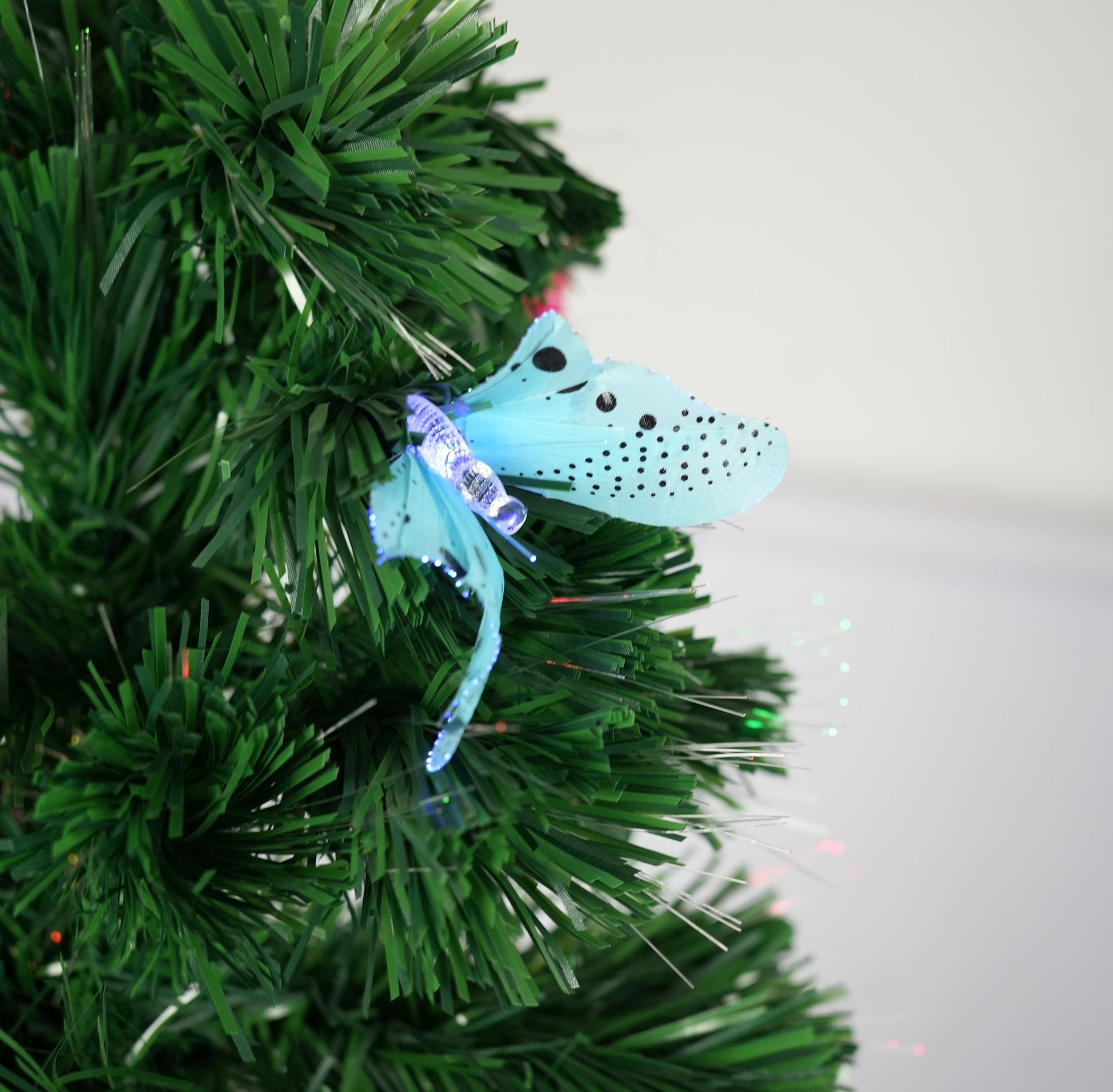 6FT Artificial Christmas Tree With Fibre Optics With Butterflies - Bargainia.com -  - 92279