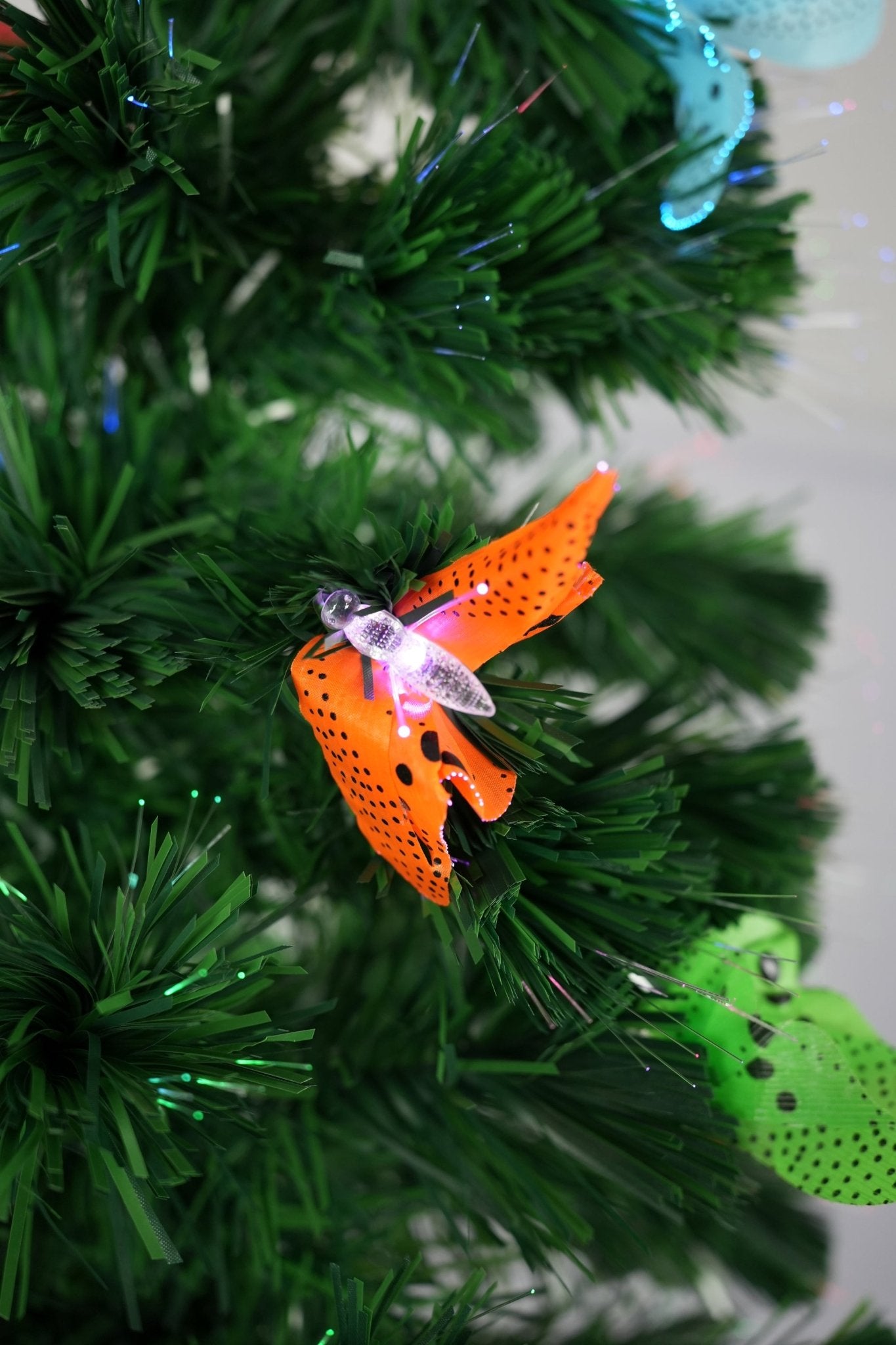 6FT Artificial Christmas Tree With Fibre Optics With Butterflies - Bargainia.com -  - 92279