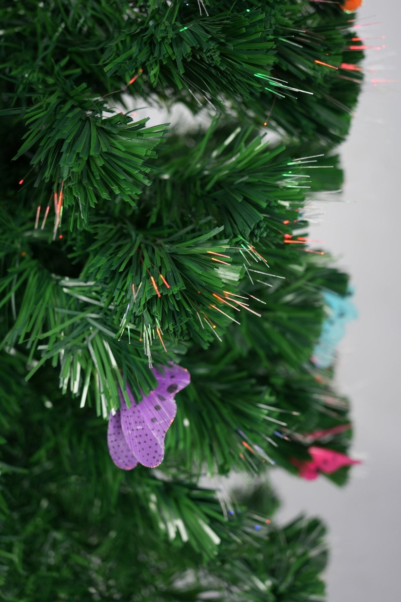 6FT Artificial Christmas Tree With Fibre Optics With Butterflies - Bargainia.com -  - 92279