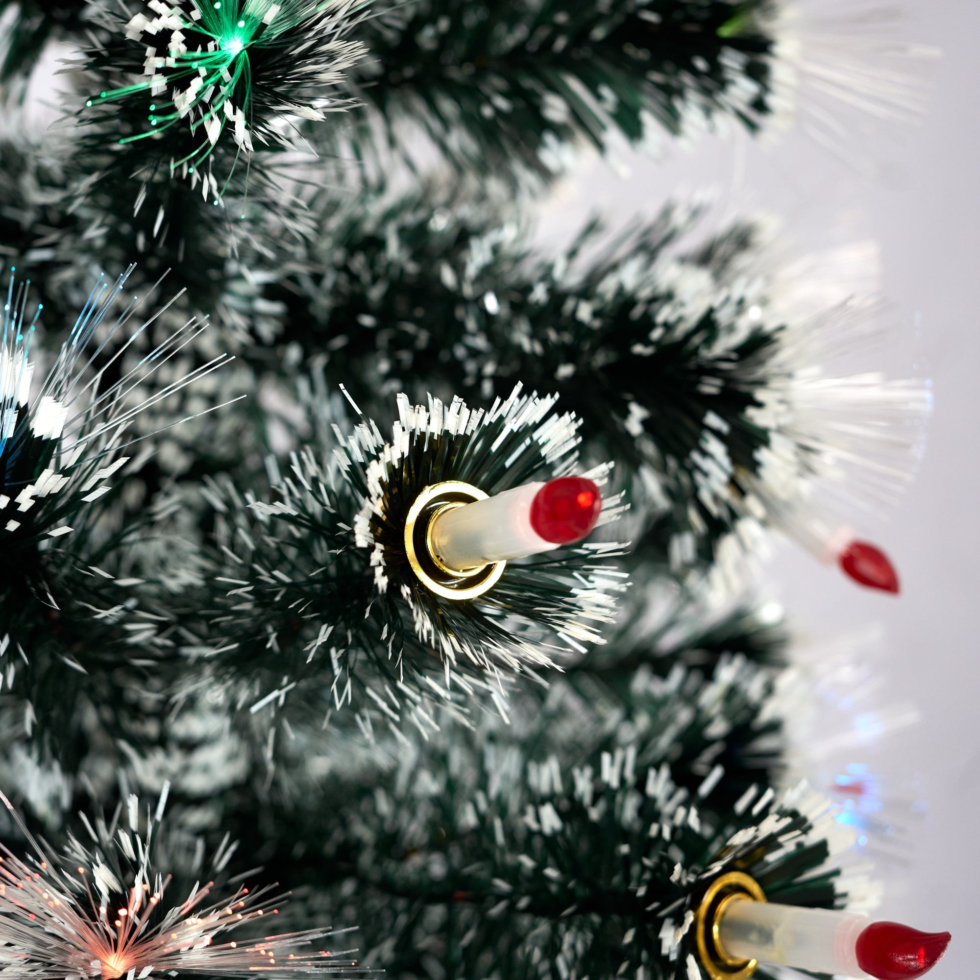 6ft Fibre Optic Christmas Tree with Candle Lights - Bargainia.com - 5056150211877 - 92281