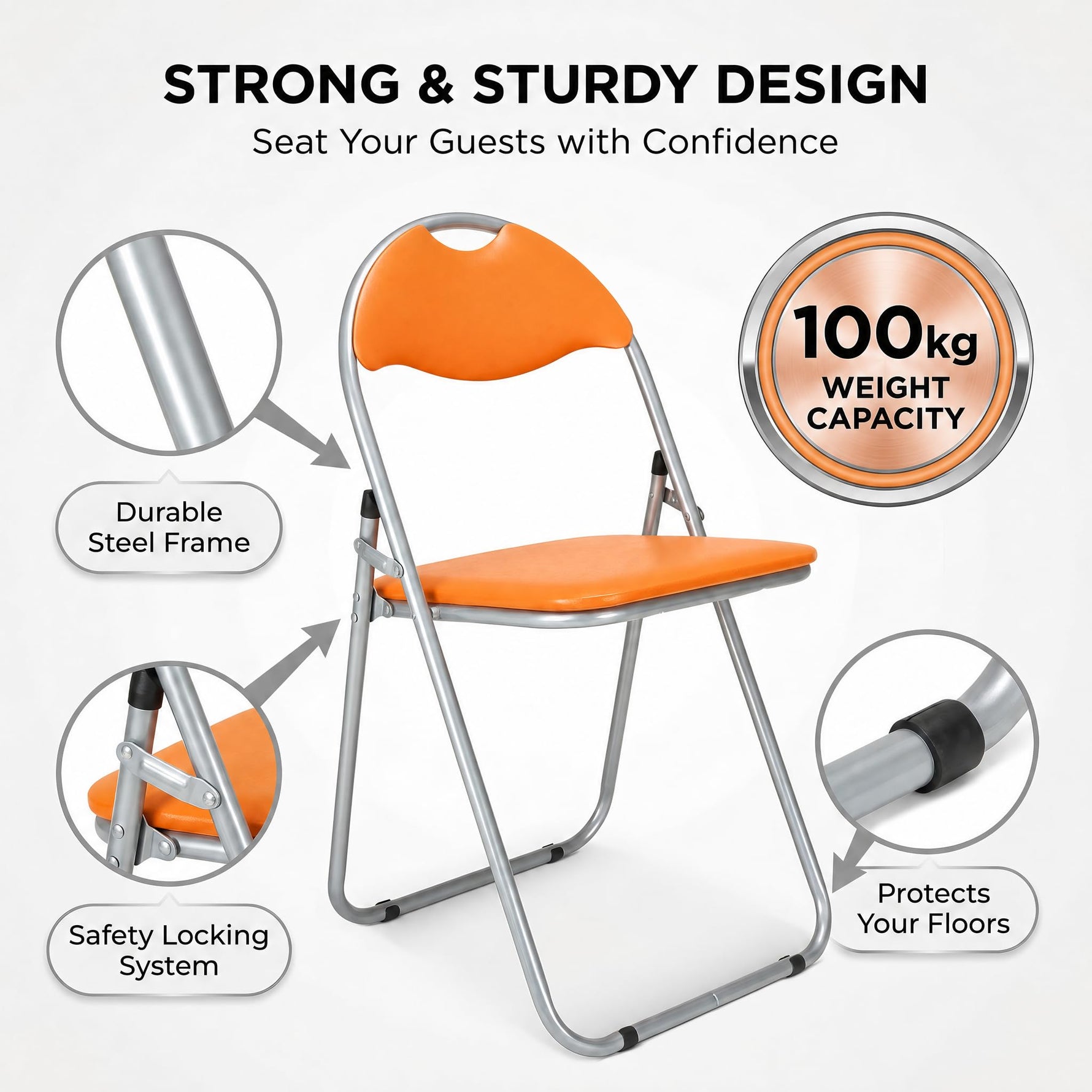 Bravich Candy Folding Chair - Orange