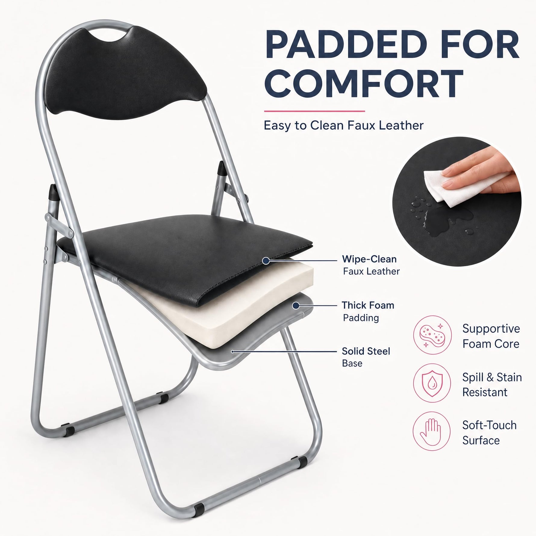 Bravich Candy Folding Chair - Black