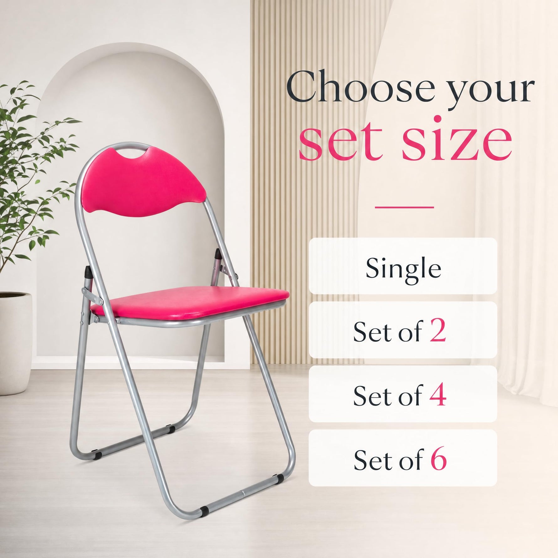 Bravich Candy Folding Chair - Pink