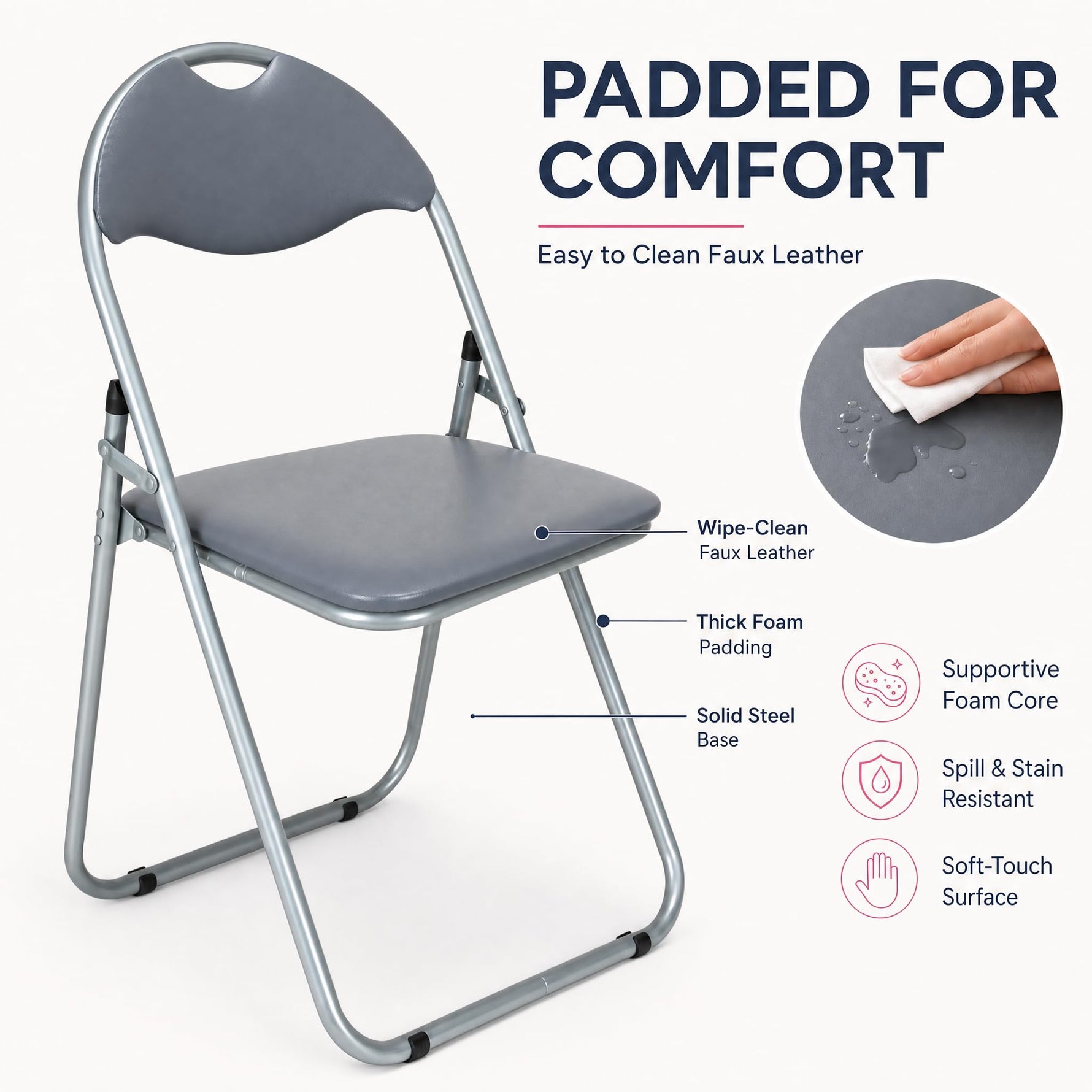 Bravich Candy Folding Chair - Grey