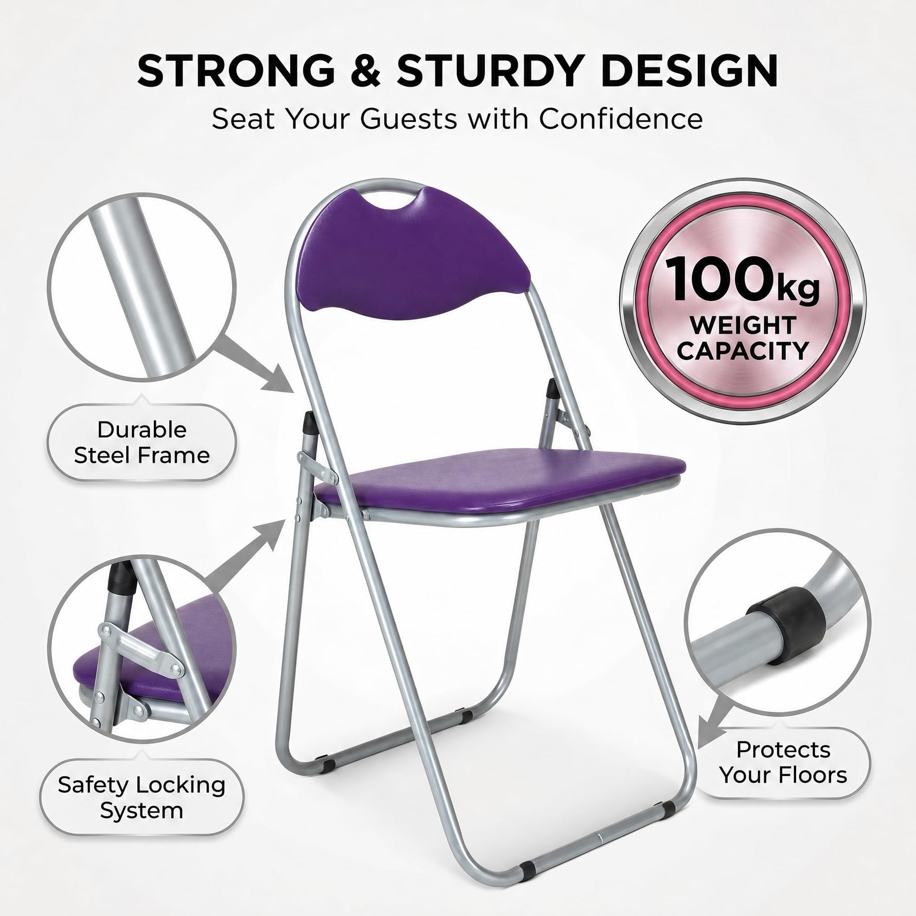 Bravich Candy Folding Chair - Purple