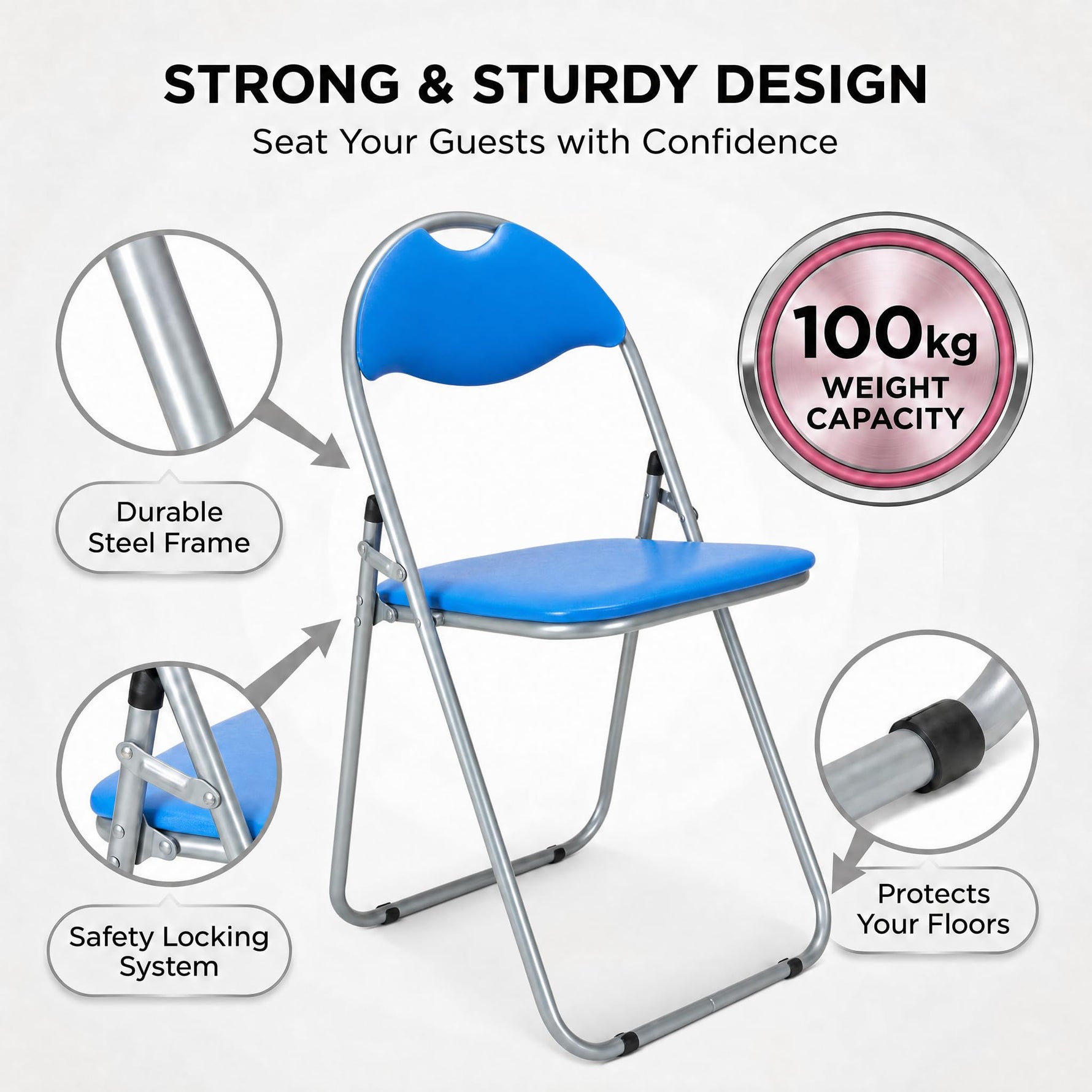 Bravich Candy Folding Chair - Blue