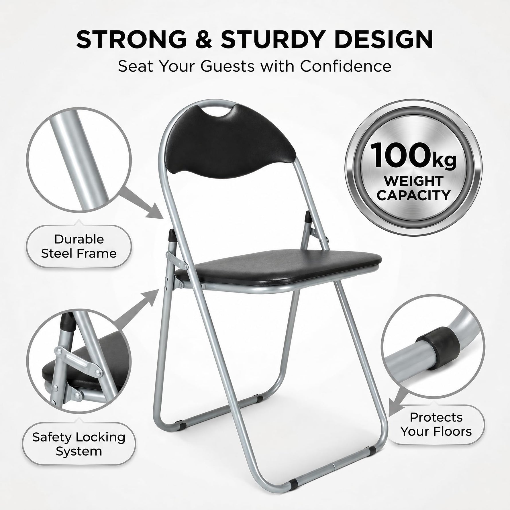 Bravich Candy Folding Chair - Black