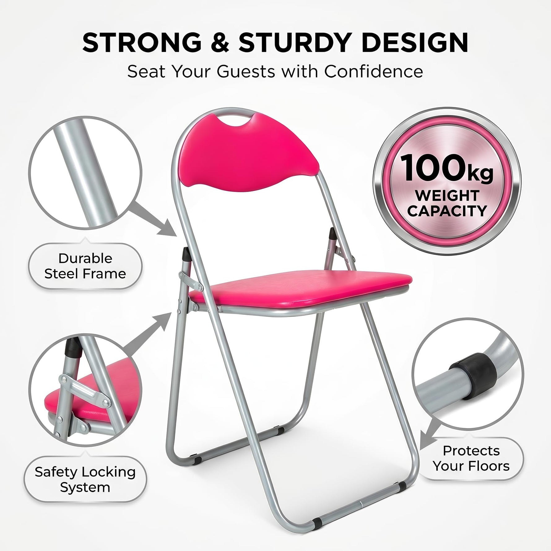 Bravich Candy Folding Chair - Pink