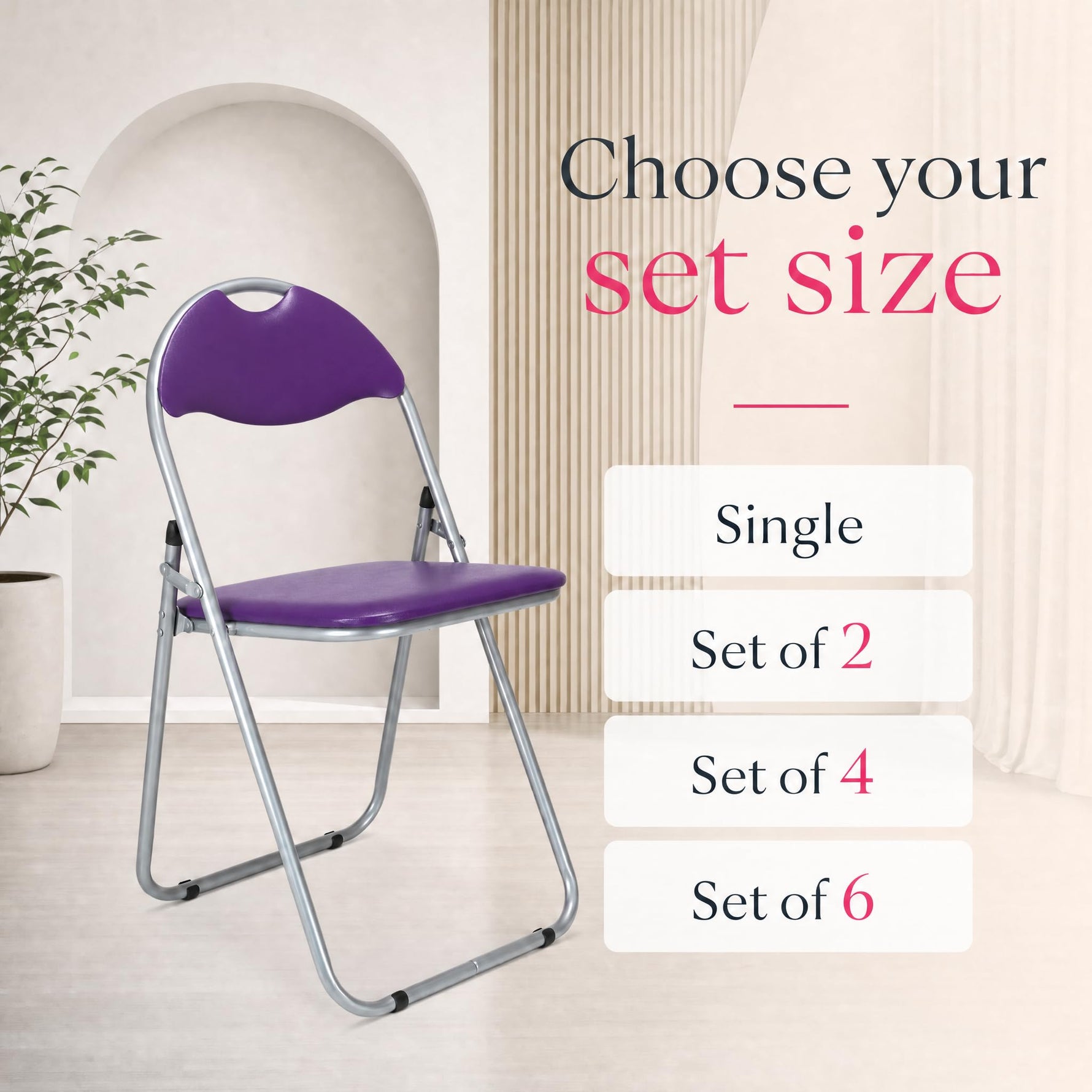 Bravich Candy Folding Chair - Purple