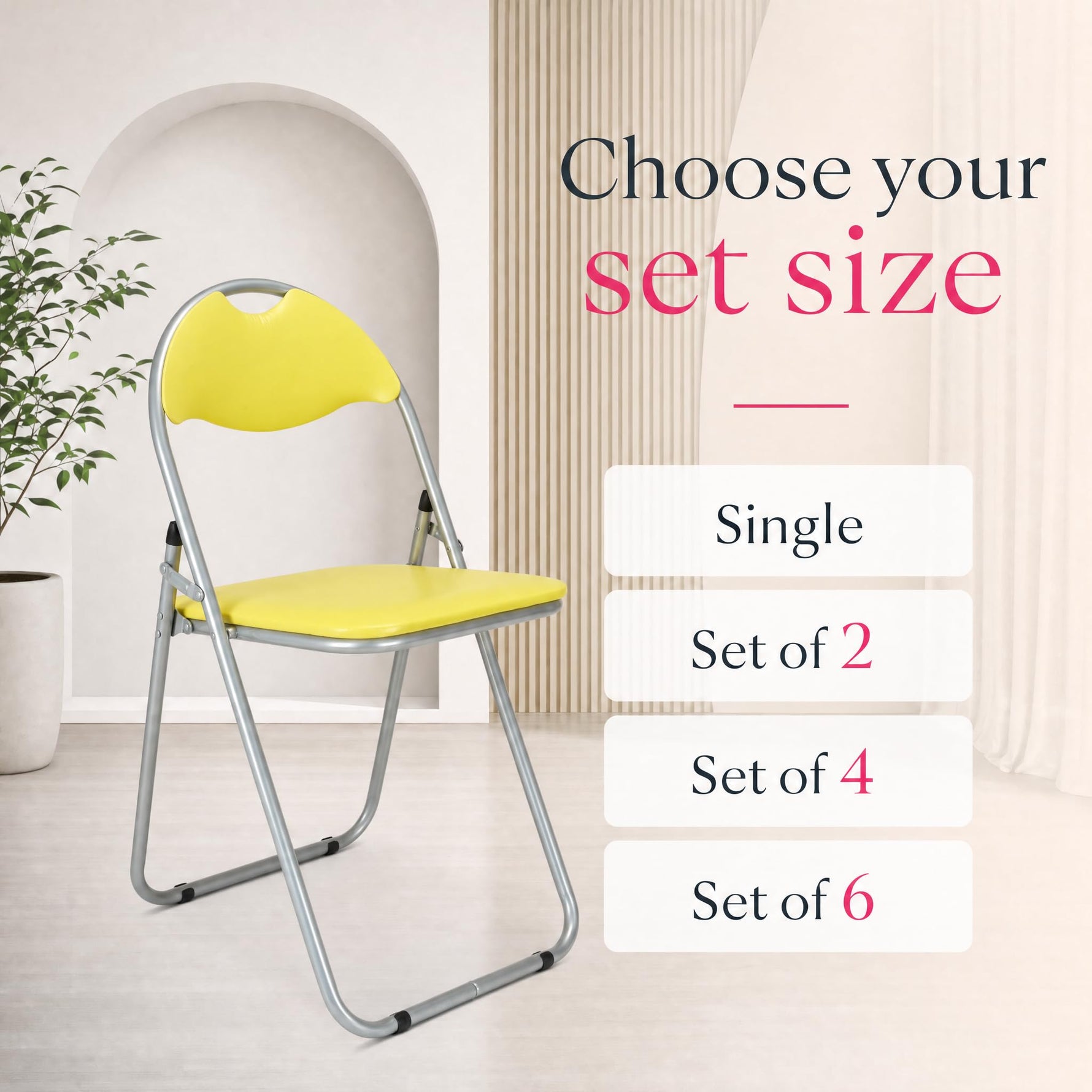 Bravich Candy Folding Chair - Yellow