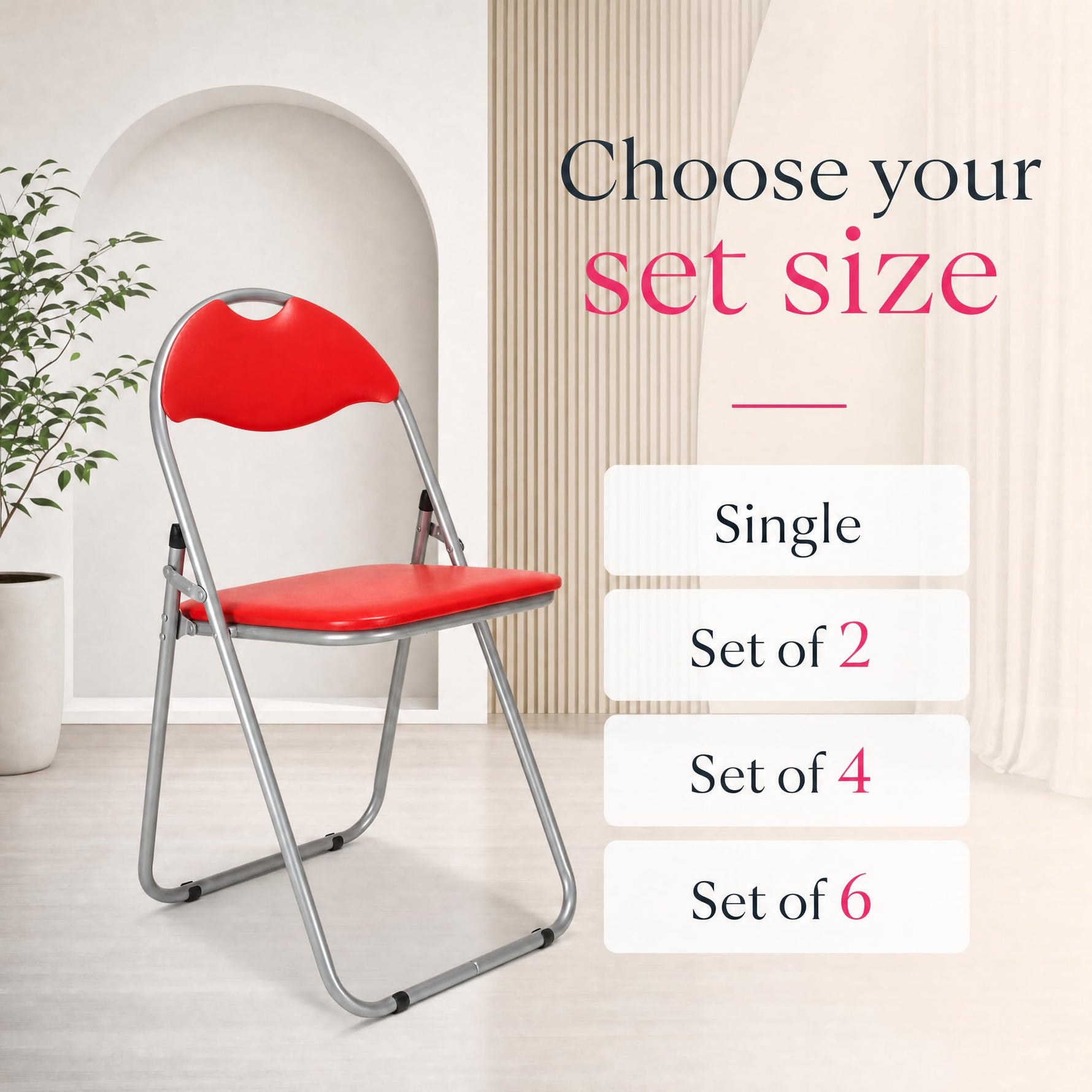 Bravich Candy Folding Chair - Red