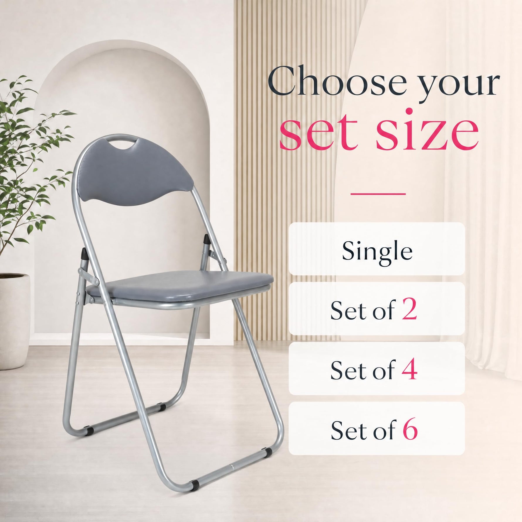 Bravich Candy Folding Chair - Grey