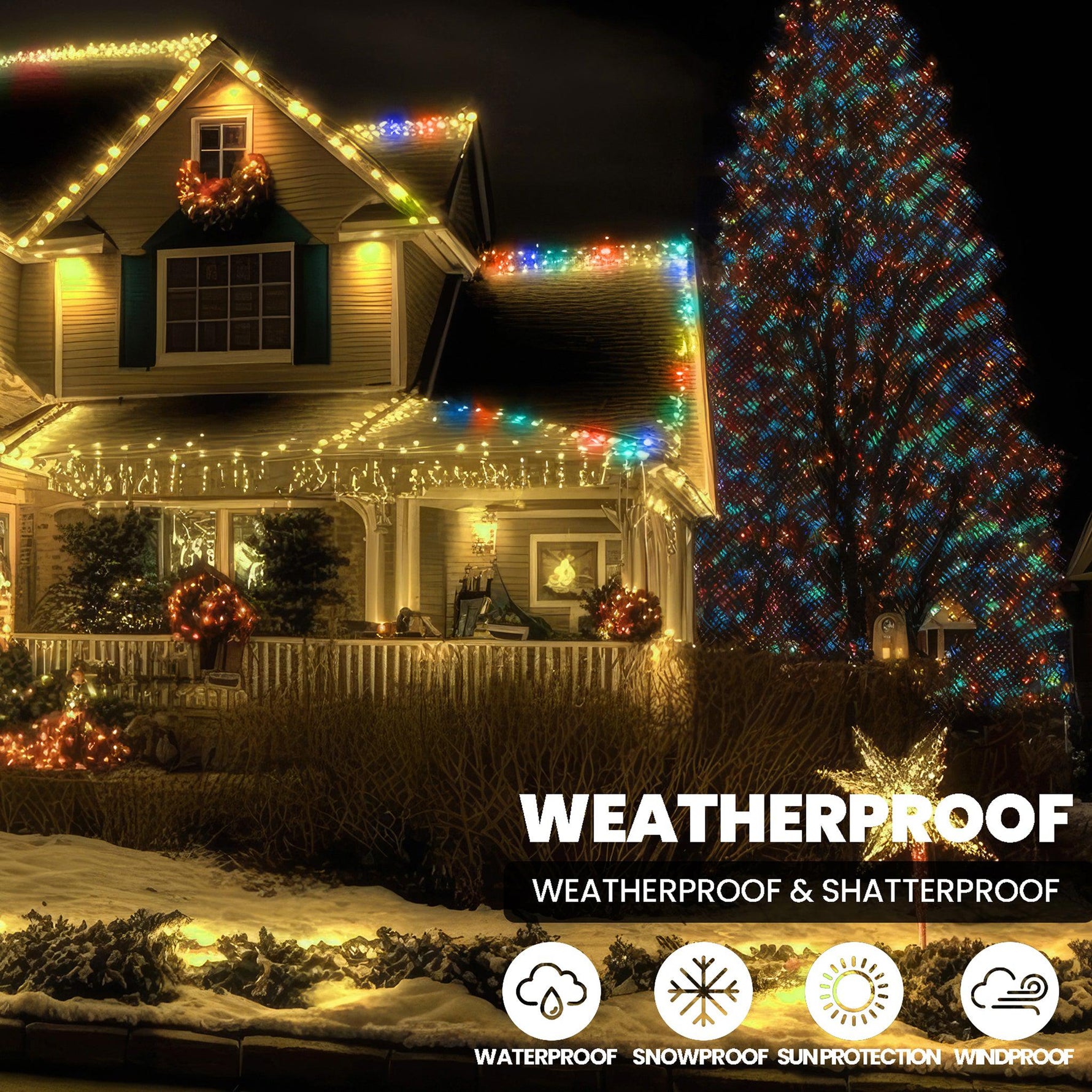 720 LED Cluster Lights - Multi Colour - 10M - Bargainia.com - 