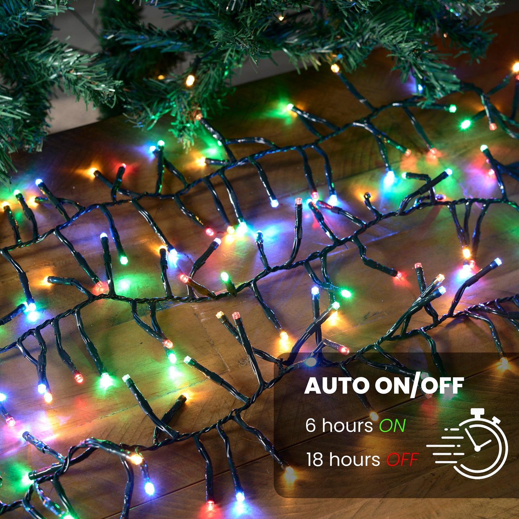 720 LED Cluster Lights - Multi Colour - 10M - Bargainia.com - 