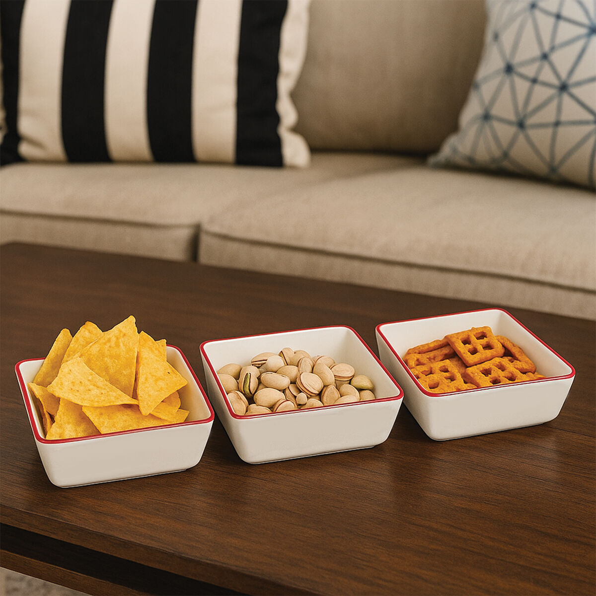 Set Of Three Hollywood Snack Dishes