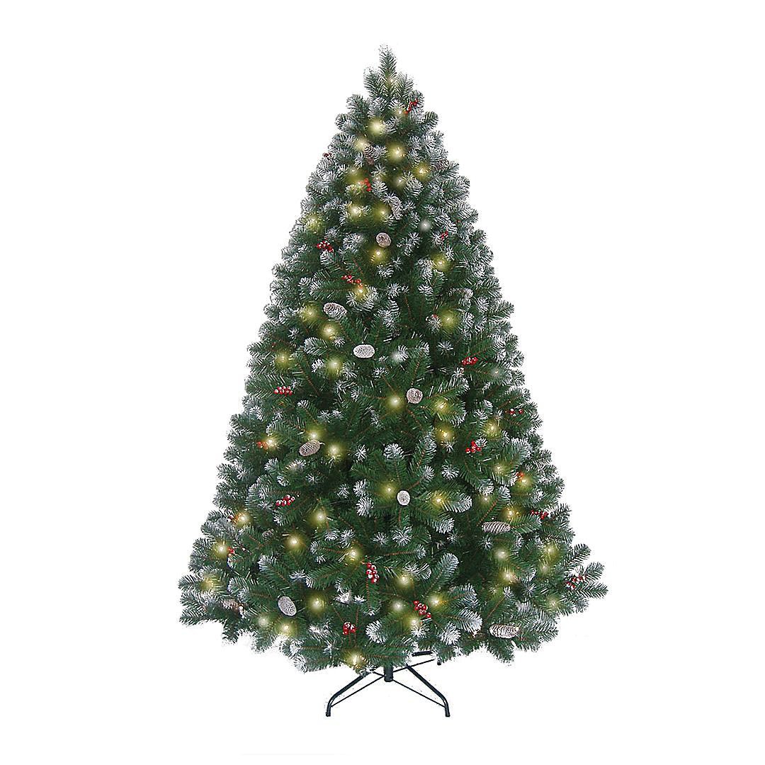 7FT Frosted Pre - Lit Berry Christmas Tree - Bargainia.com - 5025301712402 - BNS-71240