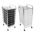 8 White Plastic Drawers Trolley - Bargainia.com - 5018705721842