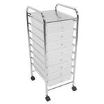 8 White Plastic Drawers Trolley - Bargainia.com - 5018705721842