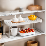 Romm Set Of 2 White And Grey Foldable Cabinet Racks