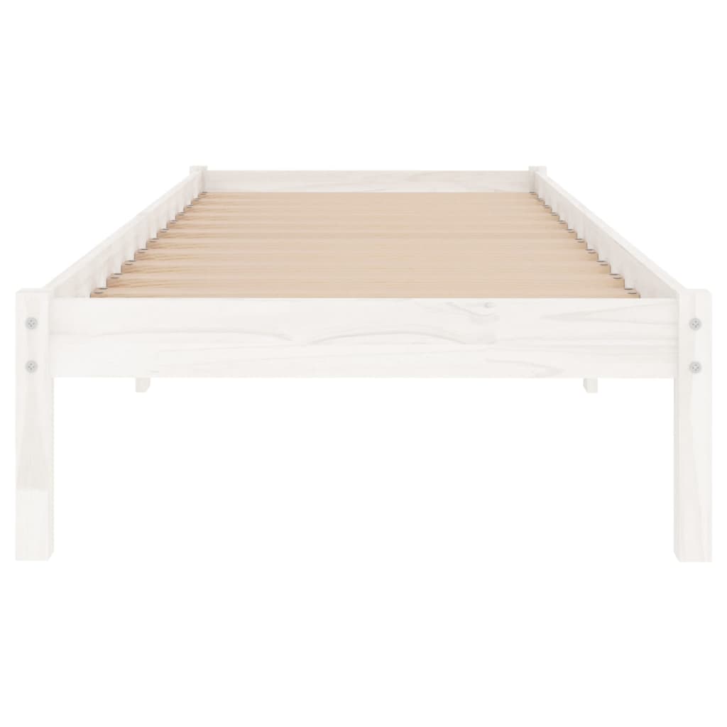 810003 vidaXL Bed Frame without Mattress White Solid Wood 90x200 cm - Bargainia.com - 8720286762295 - 810003