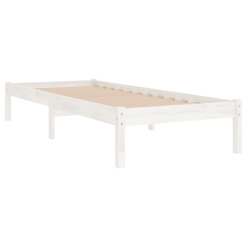810003 vidaXL Bed Frame without Mattress White Solid Wood 90x200 cm - Bargainia.com - 8720286762295 - 810003
