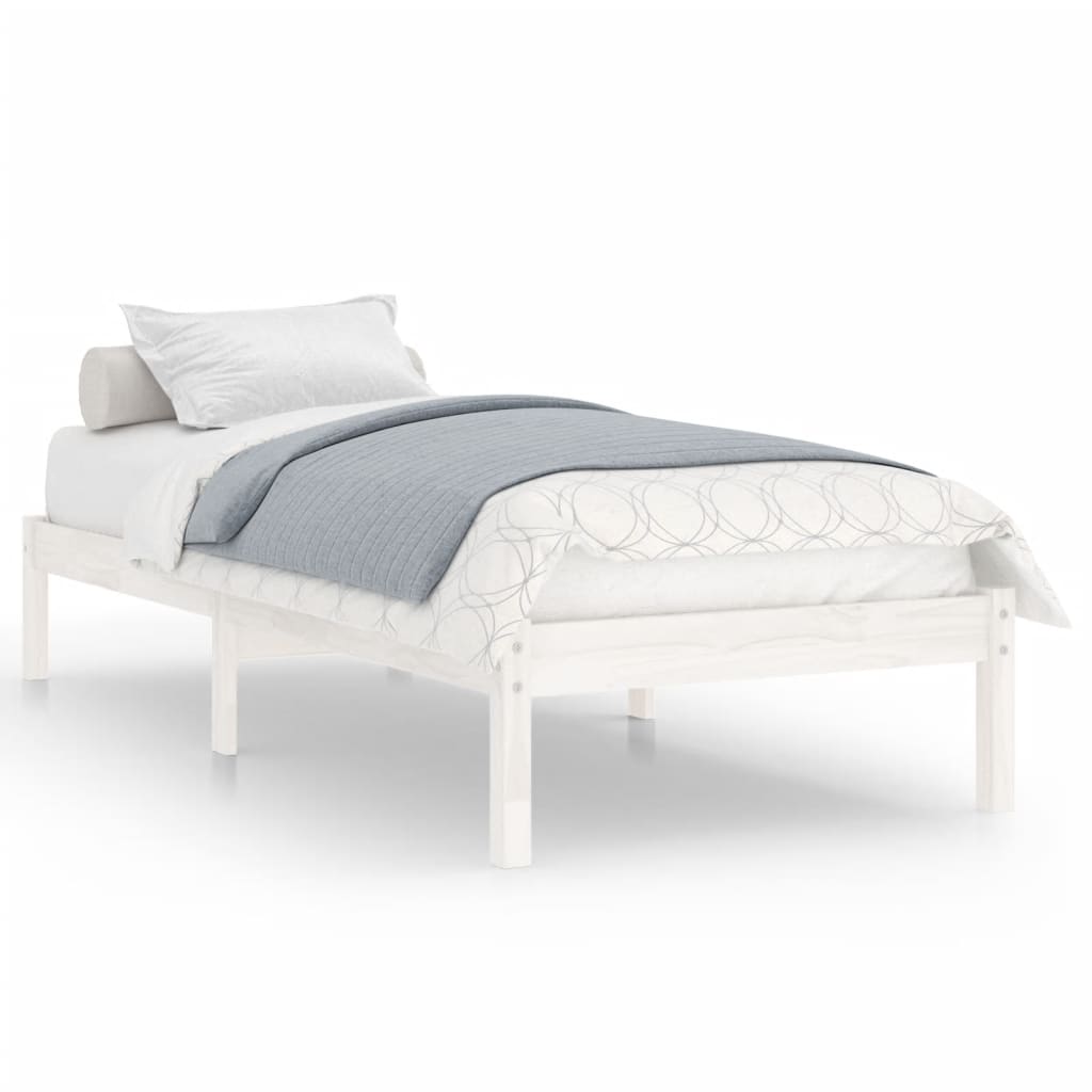 810003 vidaXL Bed Frame without Mattress White Solid Wood 90x200 cm - Bargainia.com - 8720286762295 - 810003