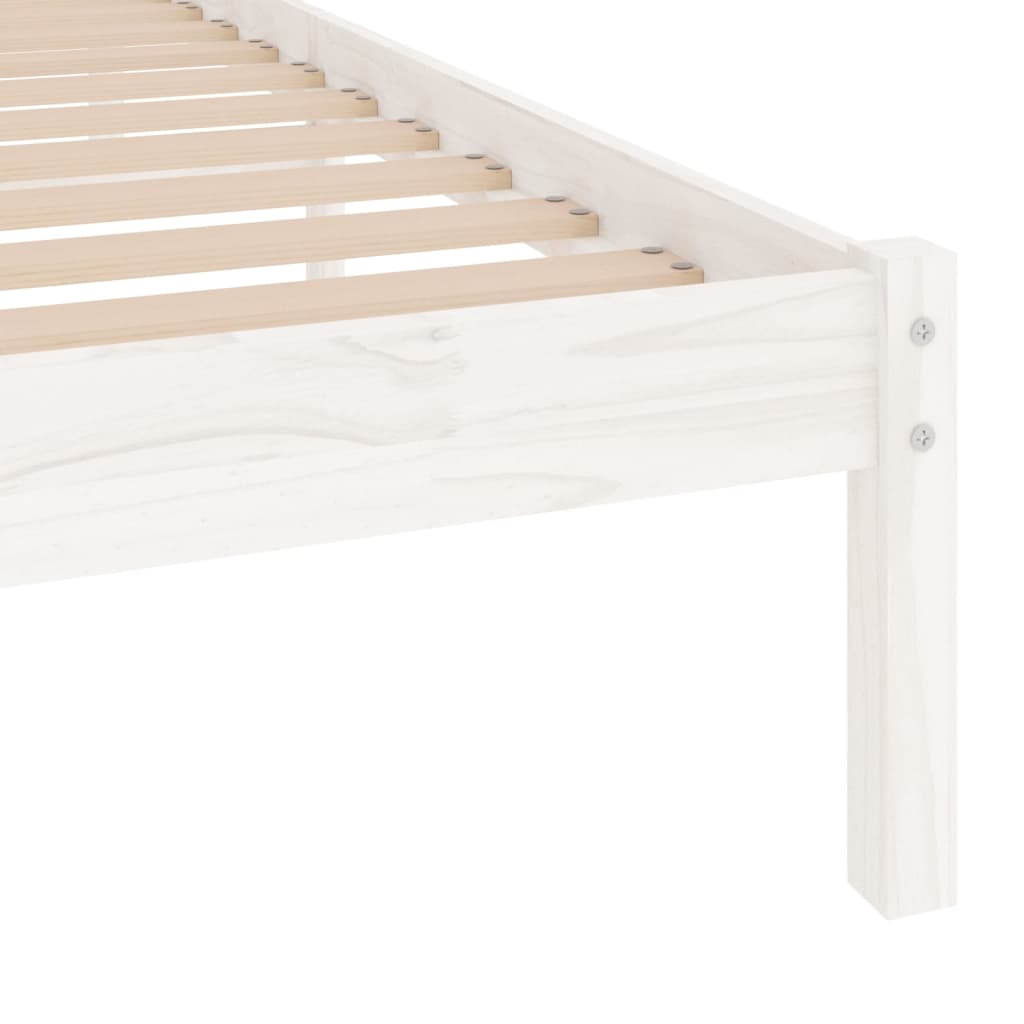 810003 vidaXL Bed Frame without Mattress White Solid Wood 90x200 cm - Bargainia.com - 8720286762295 - 810003