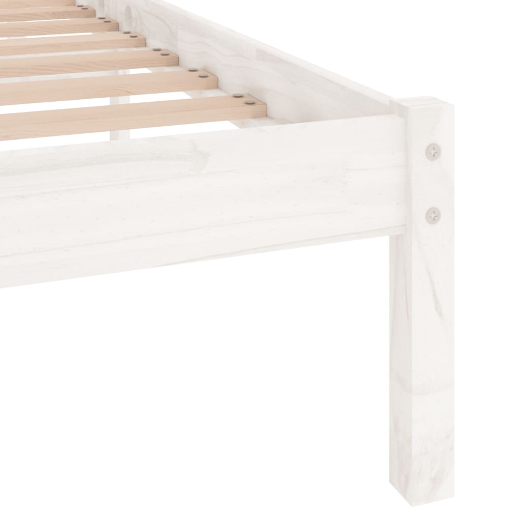 810013 vidaXL Bed Frame without Mattress White Solid Wood 120x200 cm - Bargainia.com - 8720286762394 - 810013