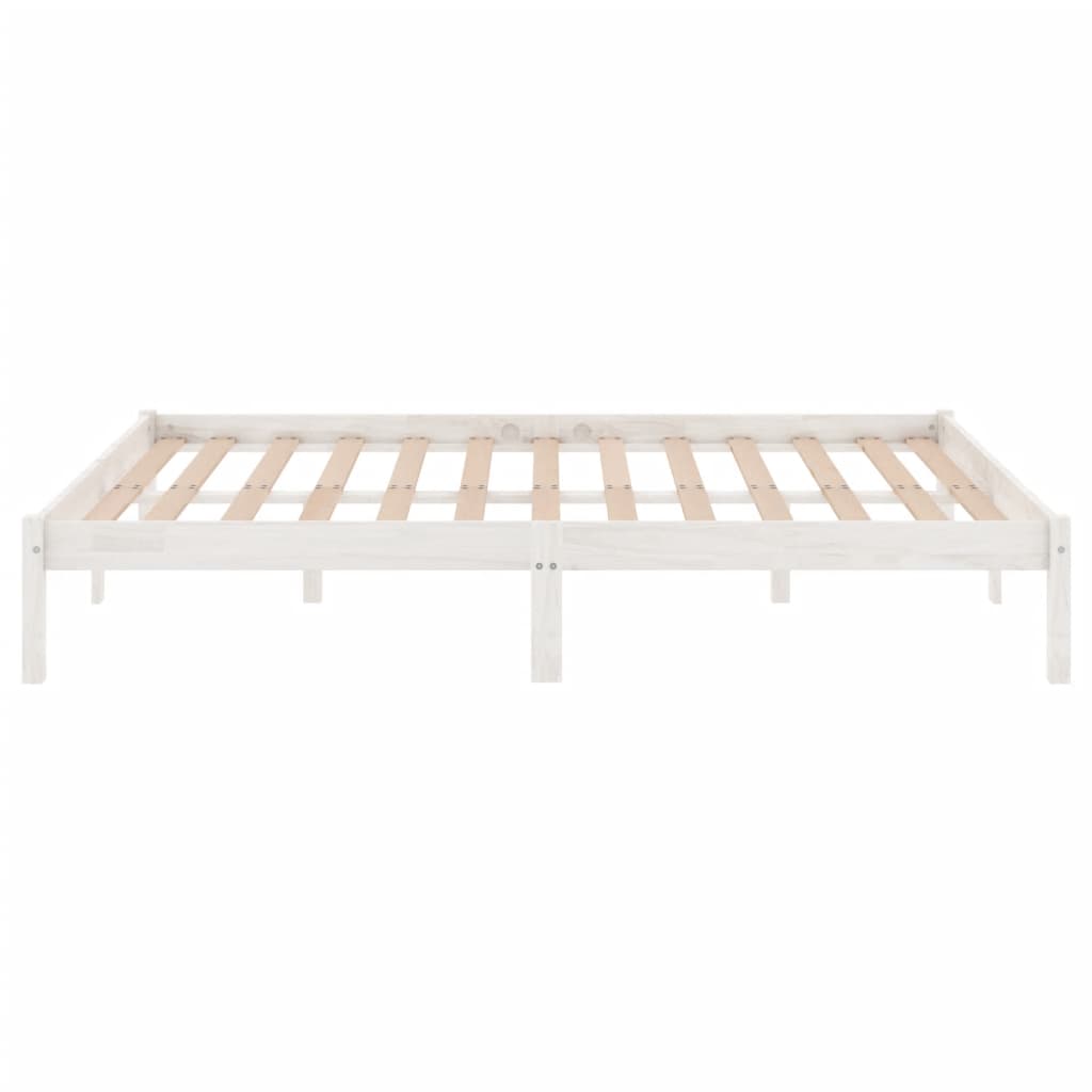 810038 vidaXL Bed Frame without Mattress White Solid Wood 200x200 cm - Bargainia.com - 8720286762646 - 810038