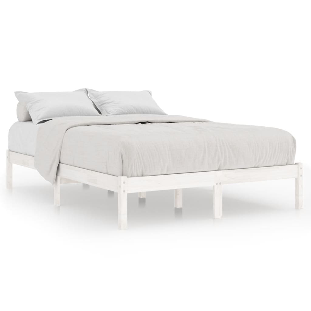 810038 vidaXL Bed Frame without Mattress White Solid Wood 200x200 cm - Bargainia.com - 8720286762646 - 810038