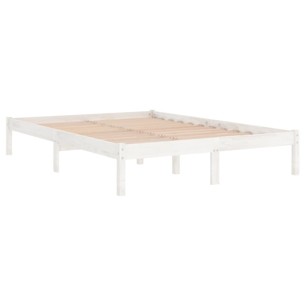 810038 vidaXL Bed Frame without Mattress White Solid Wood 200x200 cm - Bargainia.com - 8720286762646 - 810038