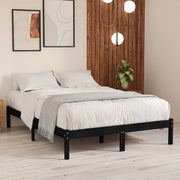 810041 vidaXL Bed Frame without Mattress Black Solid Wood 200x200 cm - Bargainia.com - 8720286762677 - 810041