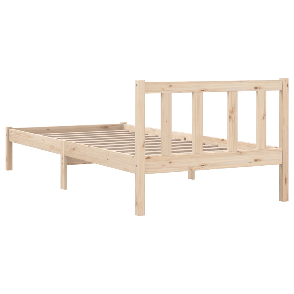 810067 vidaXL Bed Frame without Mattress Solid Wood 90x200 cm - Bargainia.com - 8720286671443 - 810067