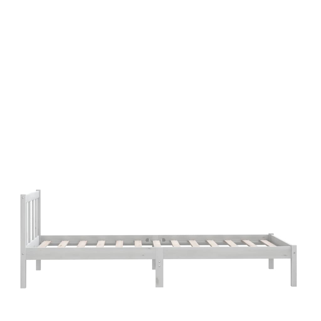 810068 vidaXL Bed Frame without Mattress White Solid Wood 90x200 cm - Bargainia.com - 8720286671450 - 810068