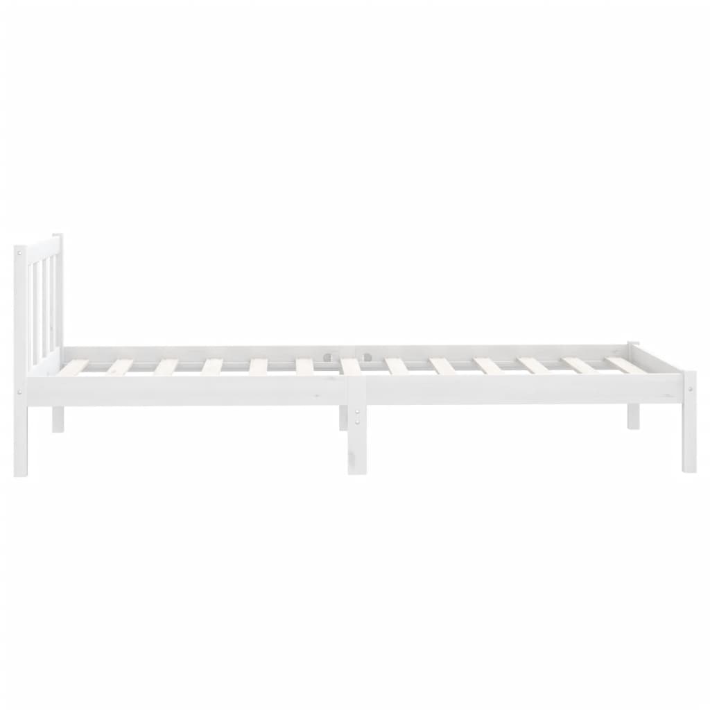 810068 vidaXL Bed Frame without Mattress White Solid Wood 90x200 cm - Bargainia.com - 8720286671450 - 810068