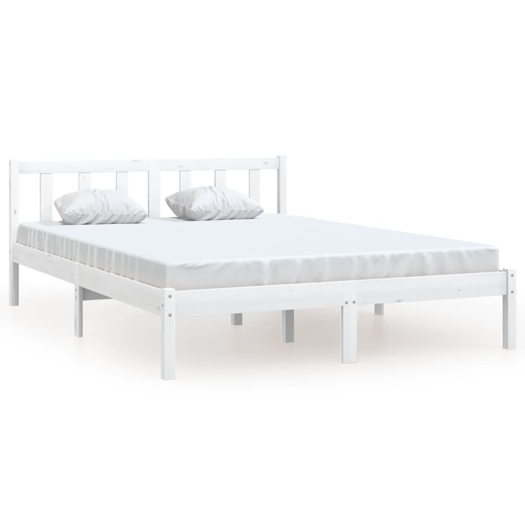 810078 vidaXL Bed Frame without Mattress White Solid Wood 120x200 cm - Bargainia.com - 8720286671559 - 810078