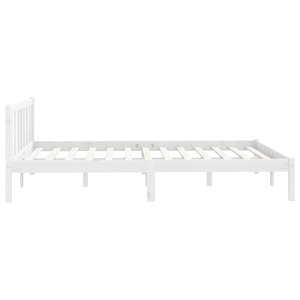 810078 vidaXL Bed Frame without Mattress White Solid Wood 120x200 cm - Bargainia.com - 8720286671559 - 810078